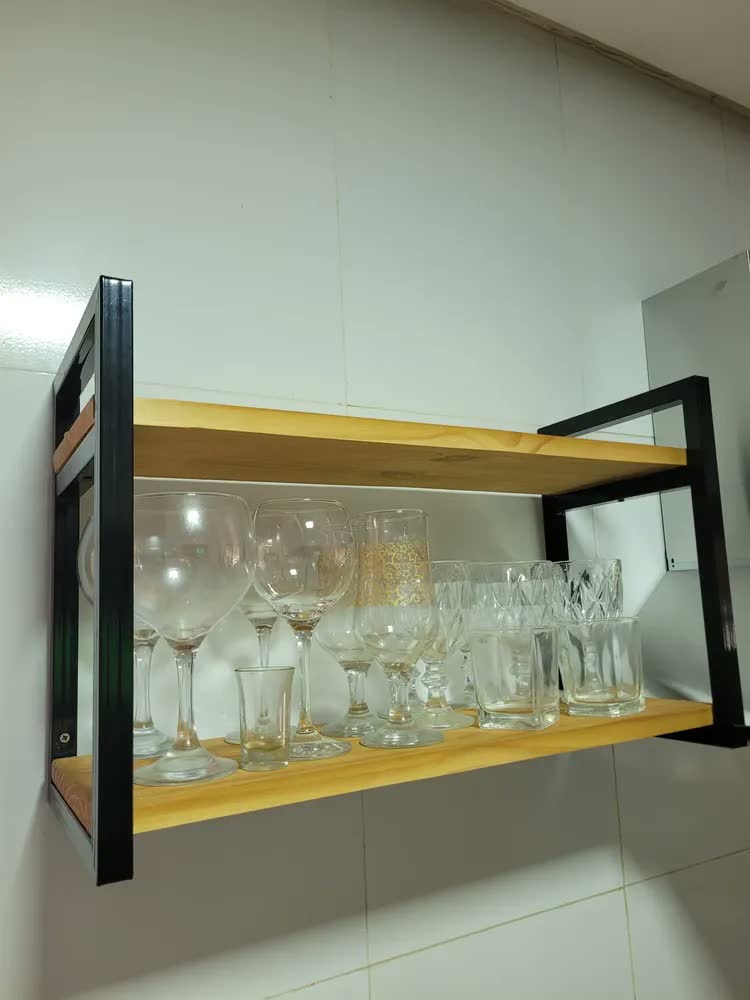 foto de Prateleira Industrial Livros 60x20cm Dupla Reforçada Retrô