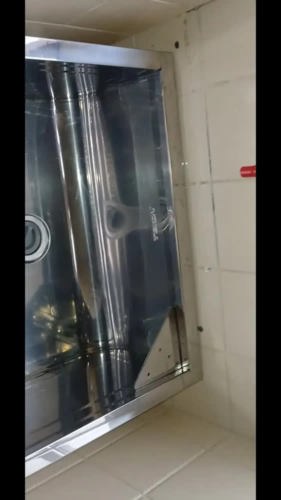 foto de Tanque de Lavanderia Inox 46L com Gabinete de MDF Branco de 60cm e Kit para Sifão