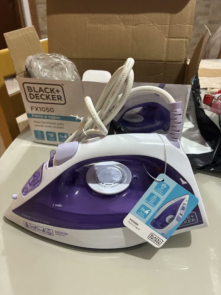 foto de Ferro De Passar À Seco Ou À Vapor Black&decker Fx1050 1200w