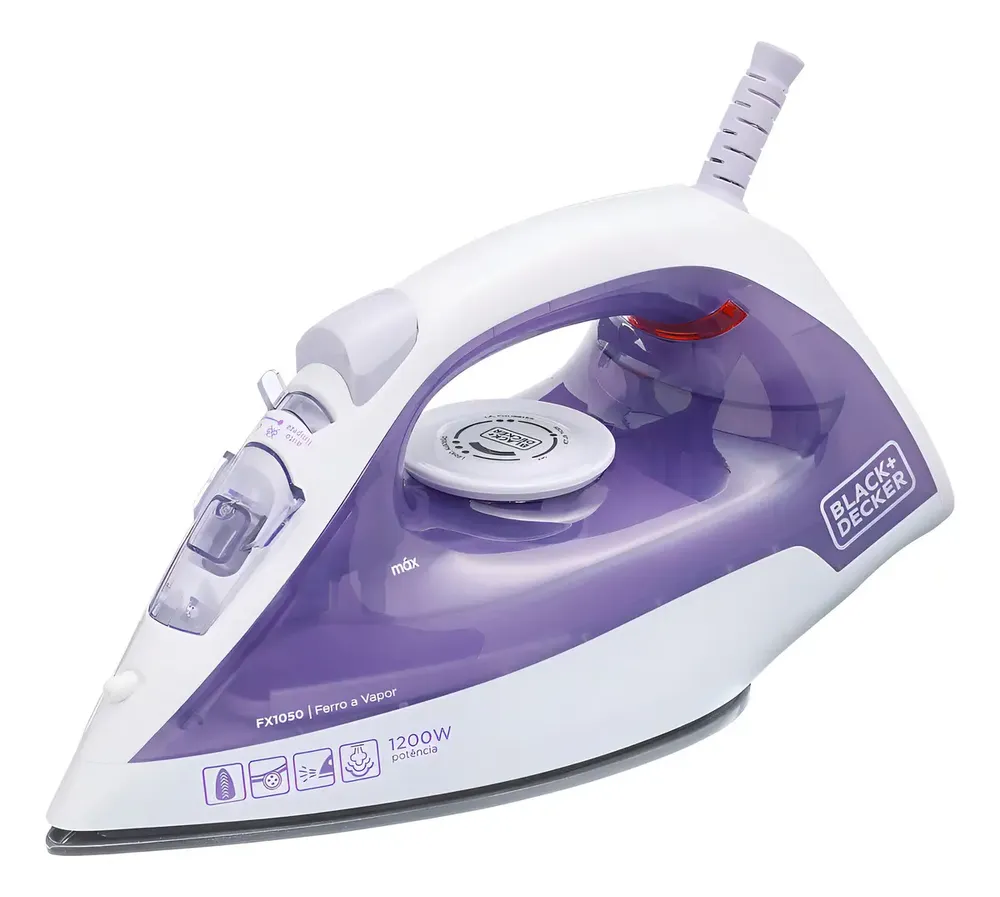 foto de Ferro De Passar À Seco Ou À Vapor Black&decker Fx1050 1200w