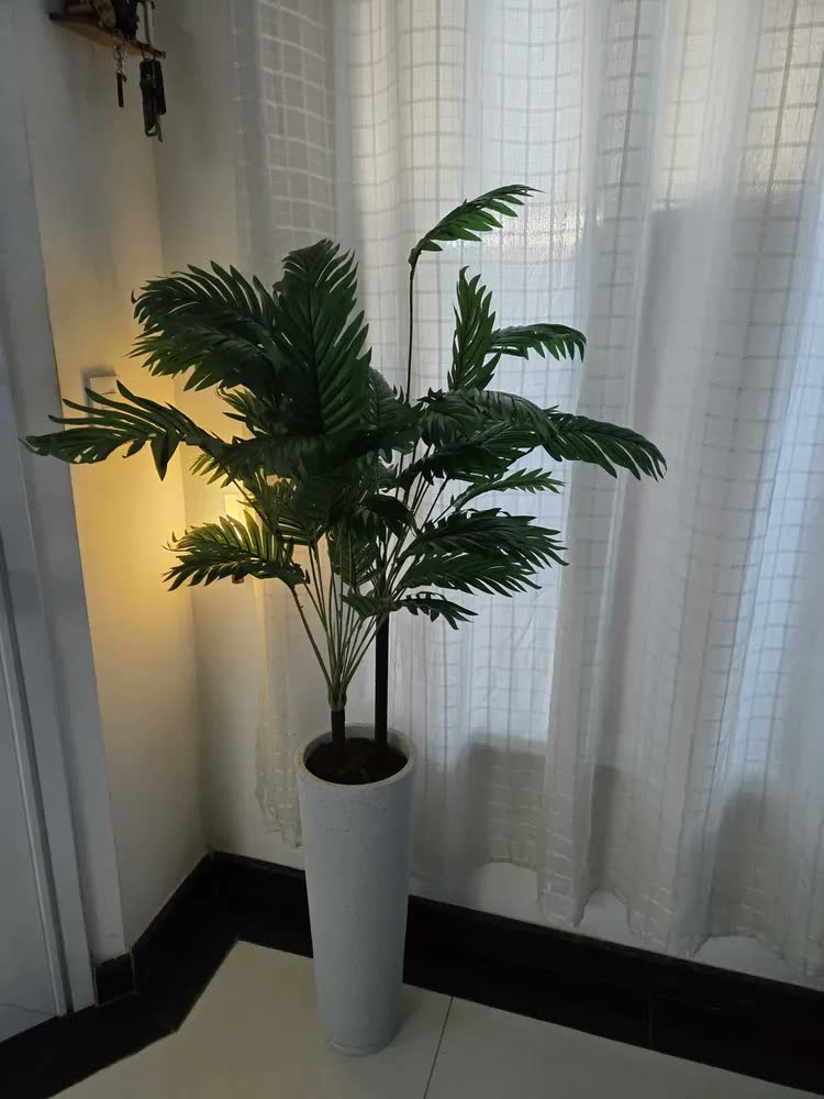 foto de Vaso Alto Para Plantas Texturizado Decoração Moderna Casa