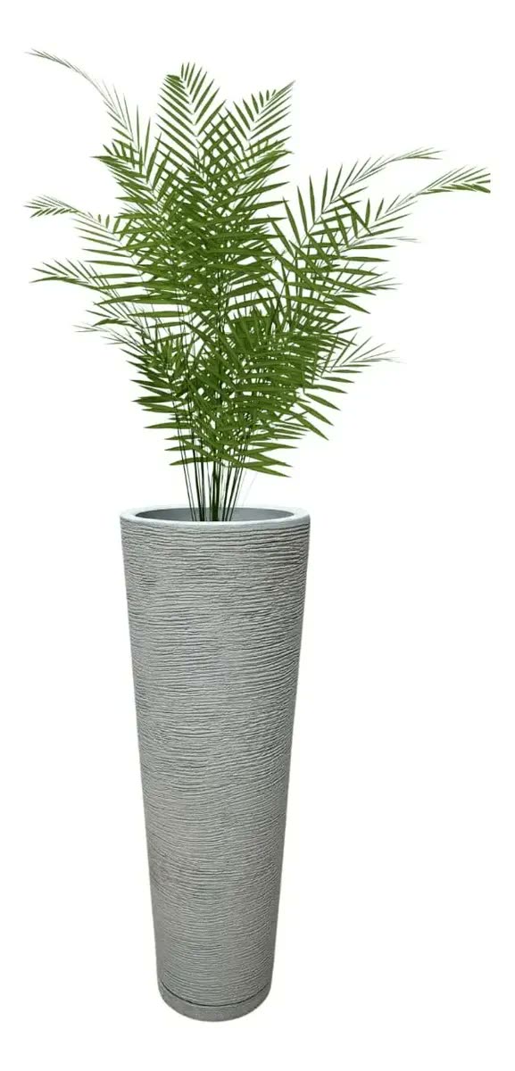Vaso Alto Para Plantas Texturizado Decoração Moderna Casa