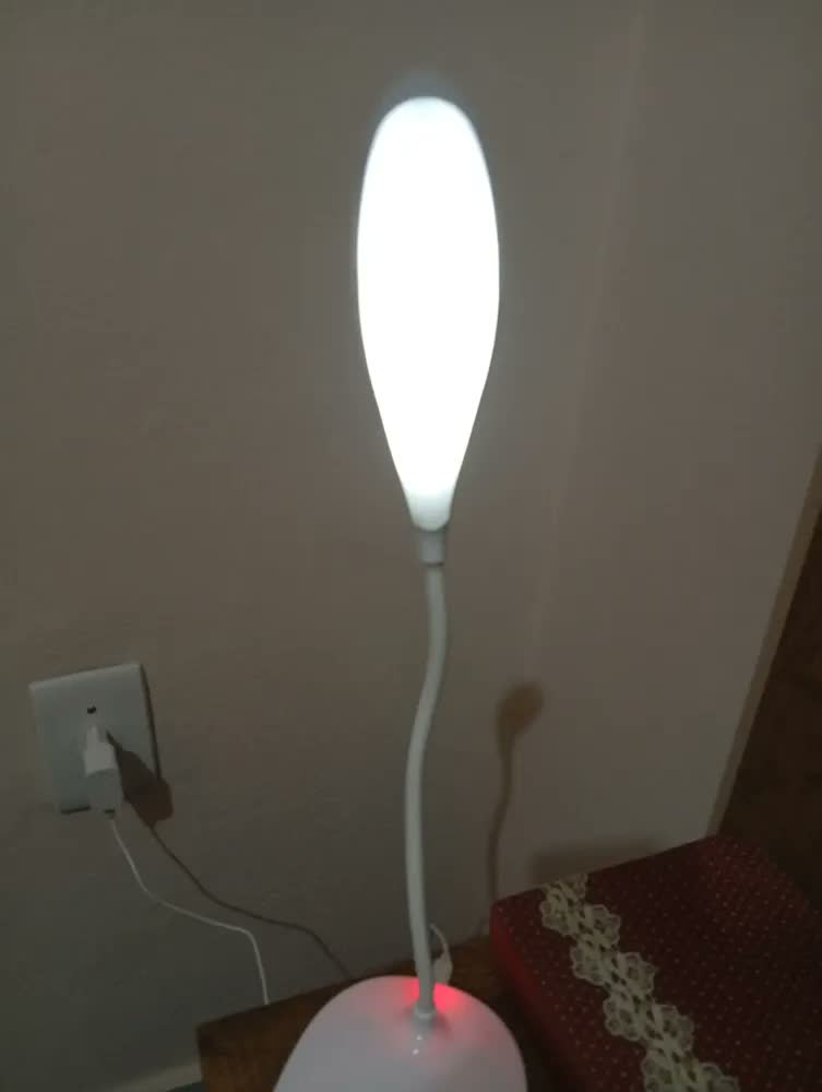 foto de Luminária Abajur De Mesa Kaizu Led Touch Usb Recarregavel Articulavel Para Quarto Cabeceira Escrever