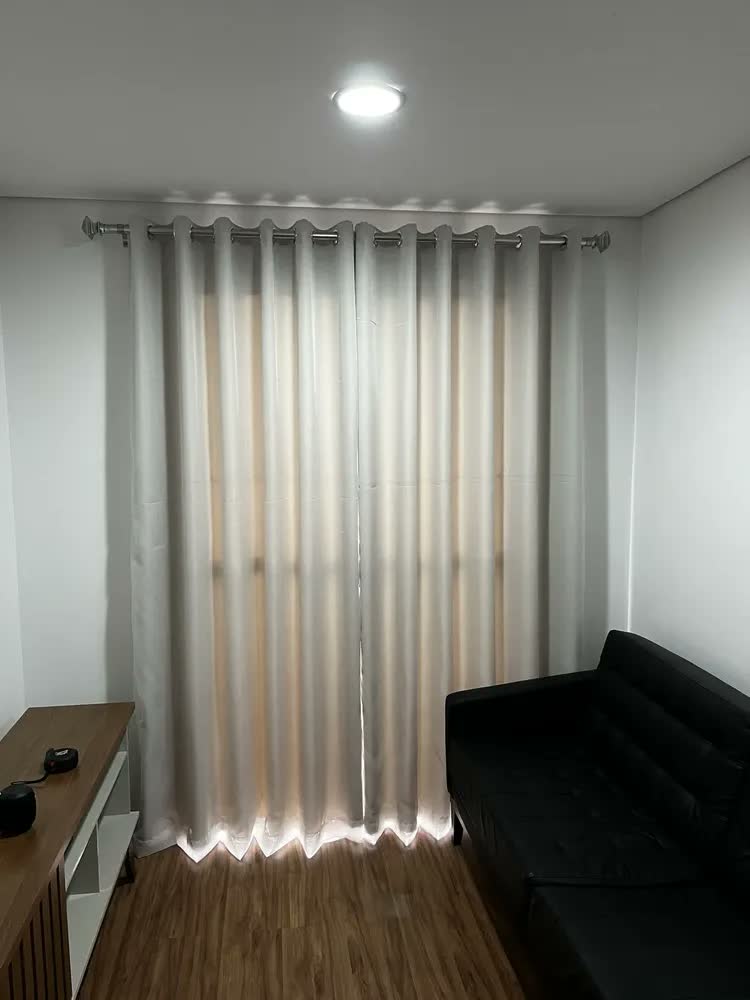 foto de Cortina Blackout Tecido 4,00x2,30 Com Voil Sala E Quarto