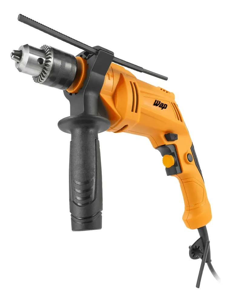 Parafusadeira E Furadeira De Impacto 3/8 700w Com Empunhadura Auxiliar Amarela E Preta