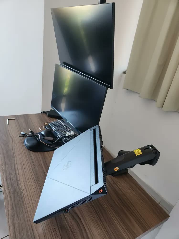 foto de Kit Suporte Notebook Articulado Pistão a Gás F80N + Bandeja 13-18