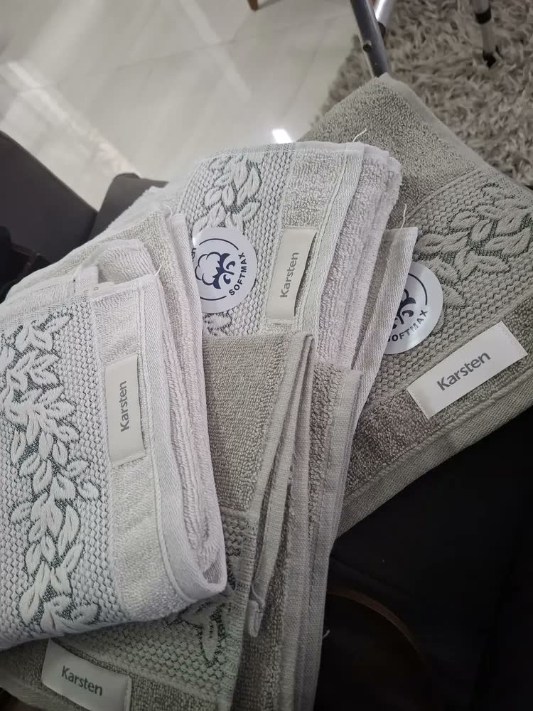 foto de Jogo De Toalhas 4 Pçs Fio Cardado 100% ALG Provence Karsten