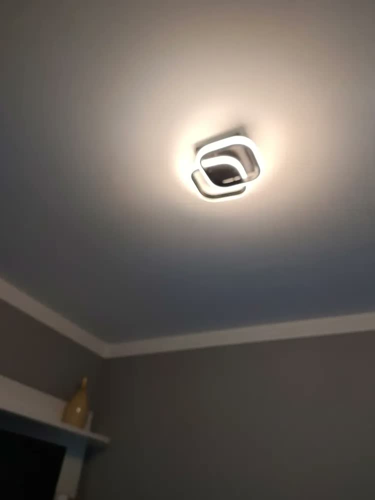 foto de Luminária Plafon Teto Pendente Quadrado Sobrepor Luz Led 30w