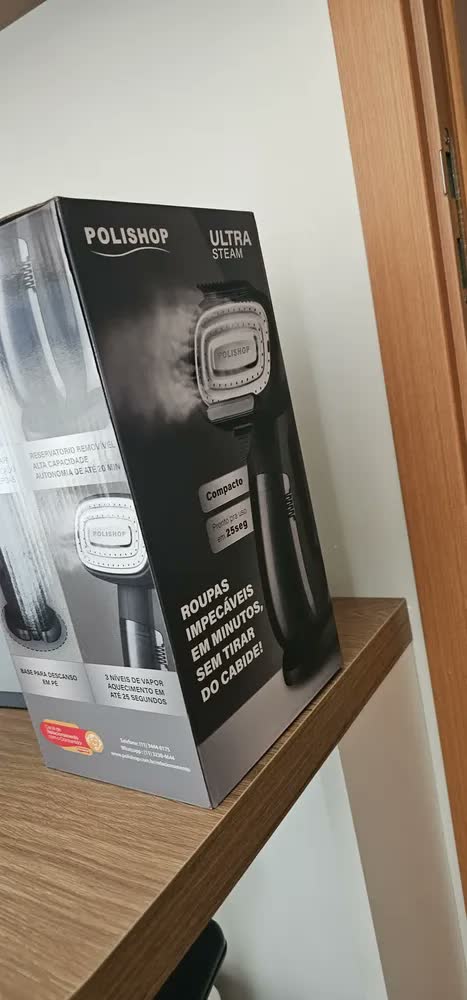 foto de Polishop Ultra Hand Steamer Cor Preto