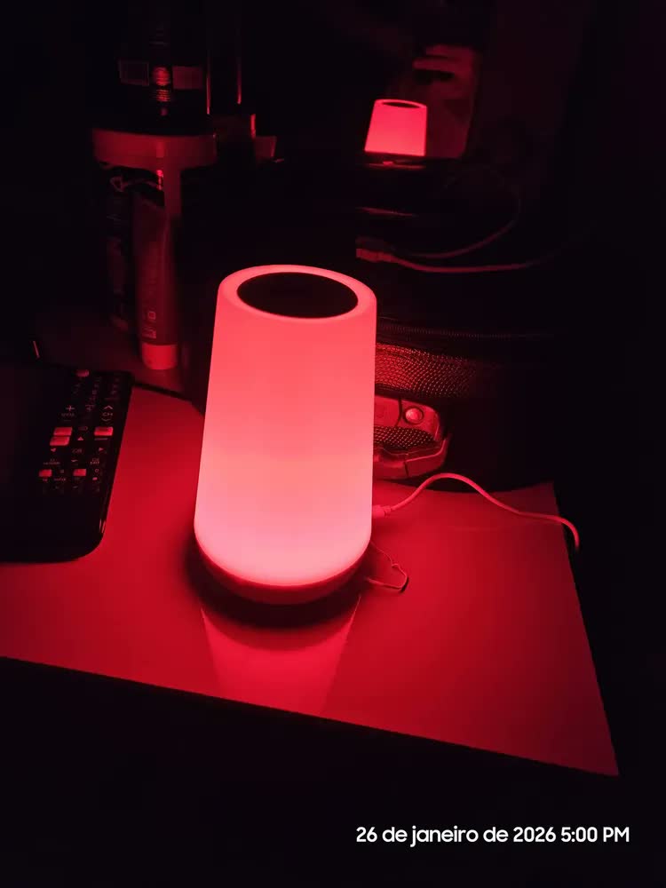 foto de Luminária Abajur Cromoterapia 13 cores