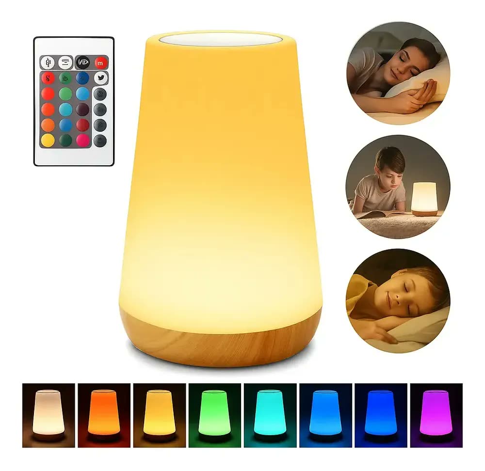 foto de Luminária Abajur Cromoterapia 13 cores