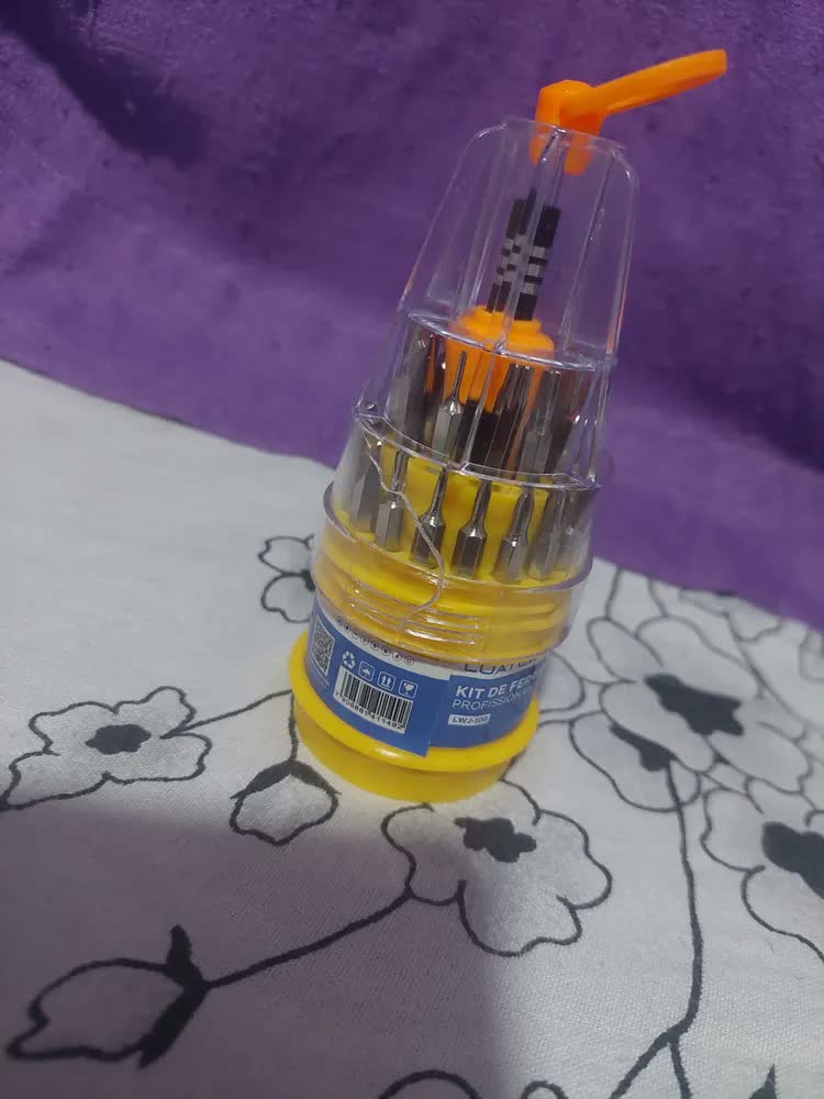 foto de Kit Jogo Ferramentas 31 Peças Chaves Fenda Philips Torx Allen Estrela Precisão Cabo Emborrachado Imantado Estojo Organizador Reparos Eletrônicos Manutenção Celular Notebook