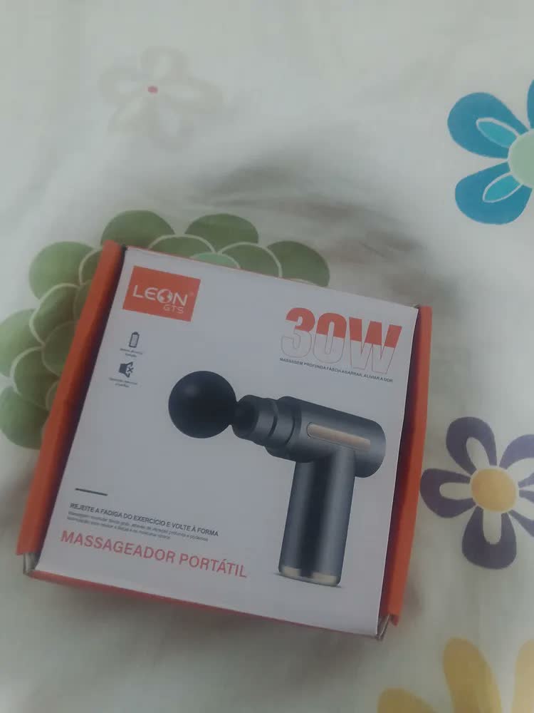 foto de Massageador Pistola Elétrica Profissional Muscular Portátil Aparelho Fisioterapia Corporal, 6 Velocidades 4 Cabeças De Massagem - Micgeek