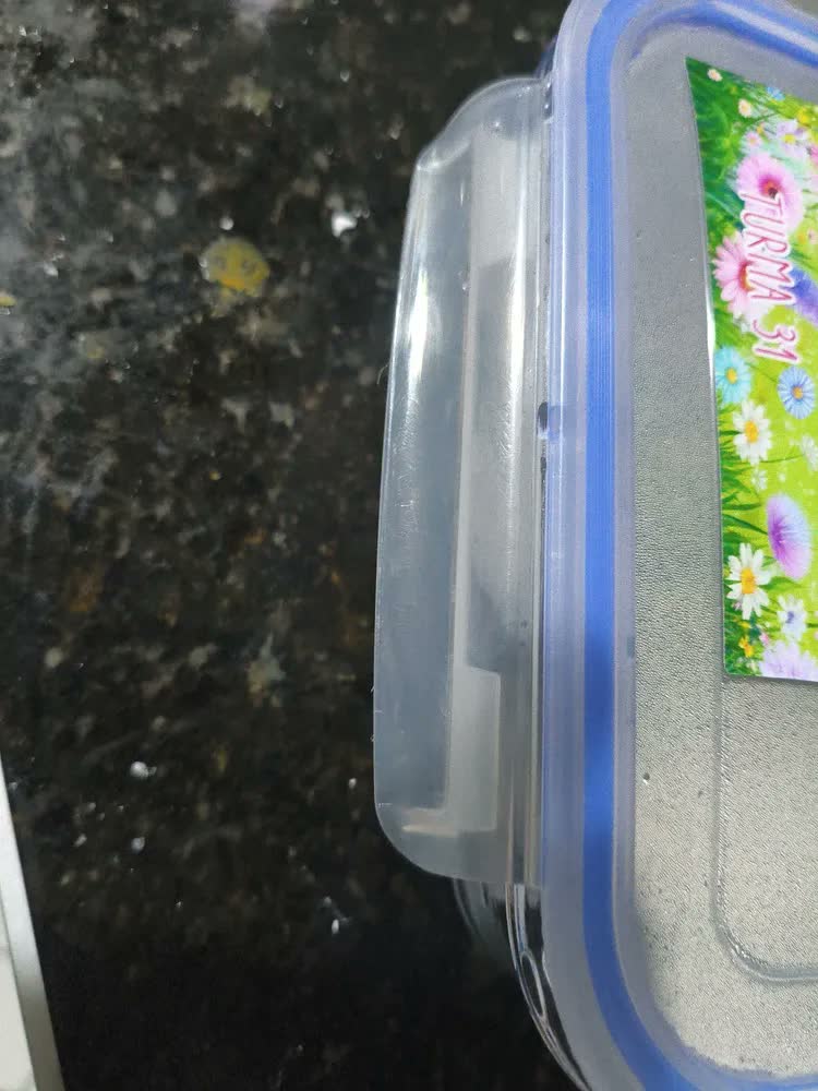 foto de Pote Vidro Hermético 1040ml Com Tampa Silicone Emporio Web Para Marmita