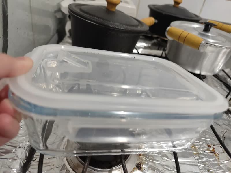 foto de Pote Vidro Hermético 1040ml Com Tampa Silicone Emporio Web Para Marmita