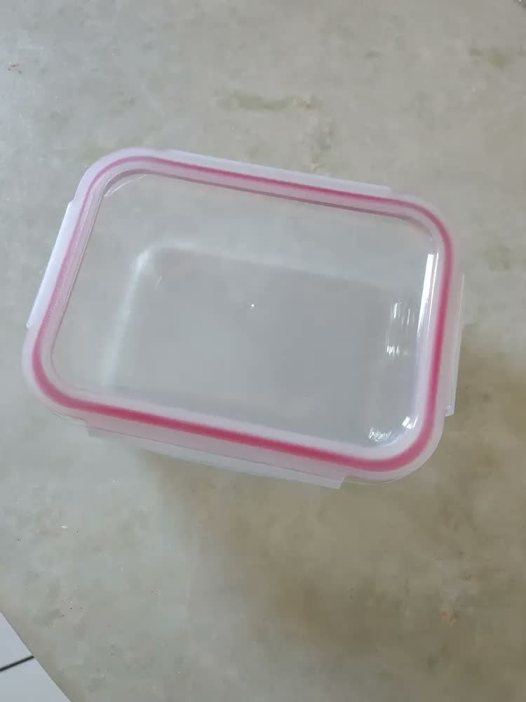 foto de Pote Vidro Hermético 1040ml Com Tampa Silicone Emporio Web Para Marmita
