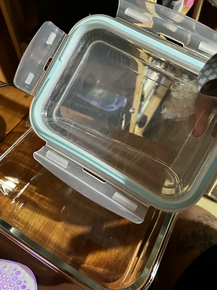 foto de Pote Vidro Hermético 1040ml Com Tampa Silicone Emporio Web Para Marmita