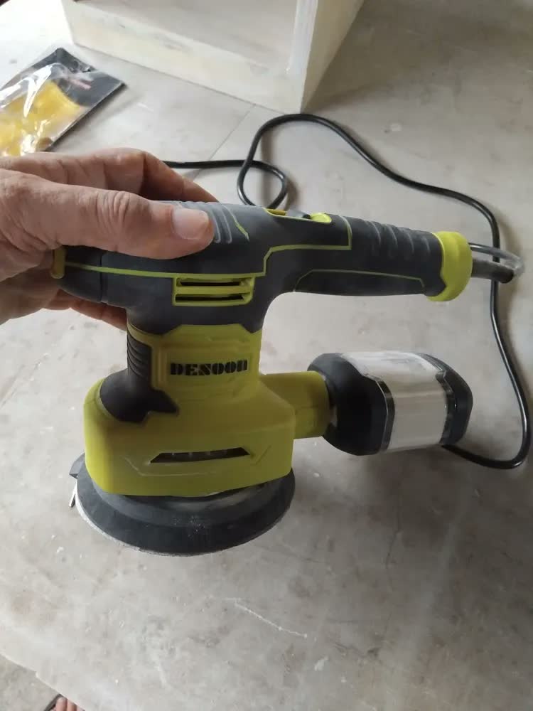 foto de Lixadeira Orbital 350w 3 En 1 Lijadora Electrica Professional Redonda Cuadrada En Forma De Delta 6 Velocidades Com 15 Lixas Desoon