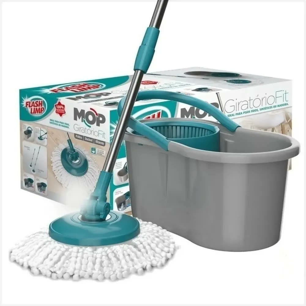 Mop De Limpeza Fácil 360 Giratório CLEAN