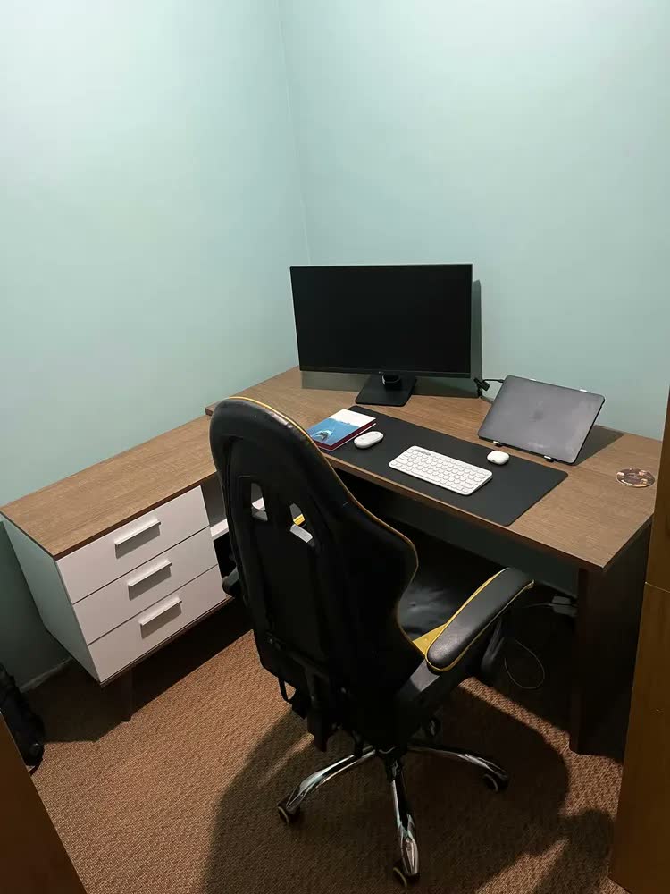 foto de Mesa de canto Madesa Lisboa para computador Bm Gamer marrom/branca