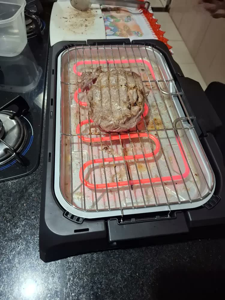 foto de Churrasqueira Elétrica 1800w 8 Níveis Portátil De Mesa