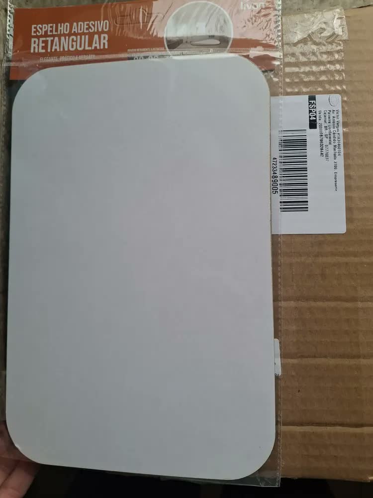 foto de Espelho Adesivo Acrílico Oval 50x35cm Nitidez Decorativo