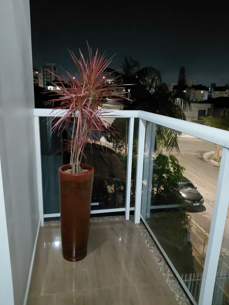 foto de Vaso Alto Para Plantas Luxo Marmorizado Decoração Casa