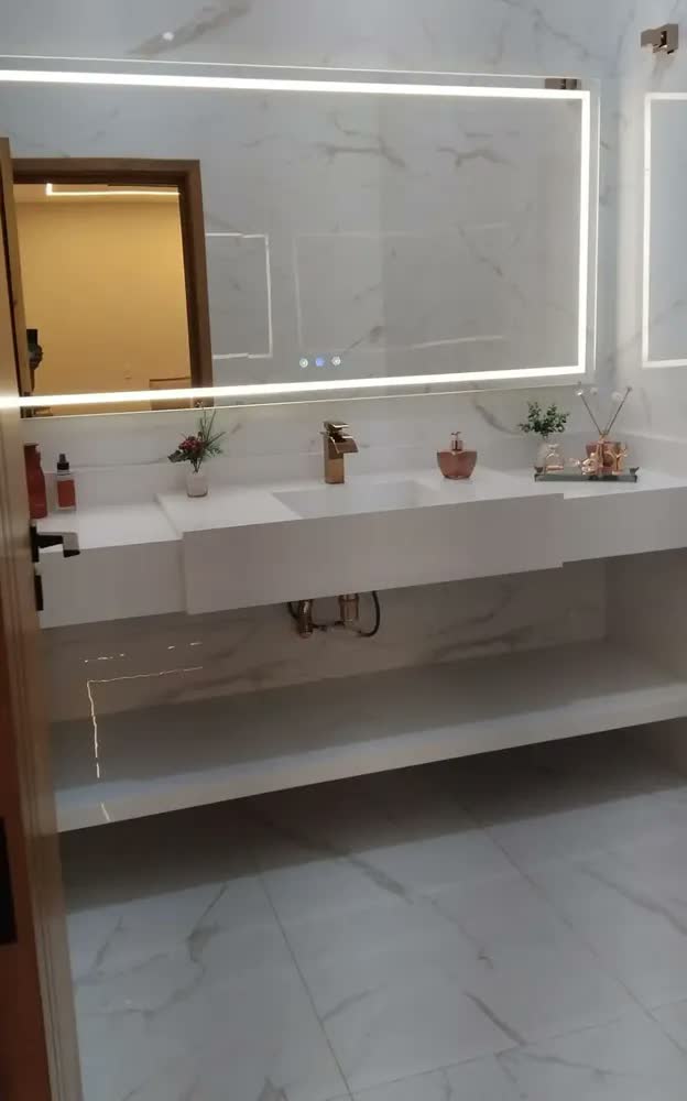foto de Espelho Iluminado Corpo Inteiro 180x90 Touch Screen 3 Cores Moldura Sem Moldura