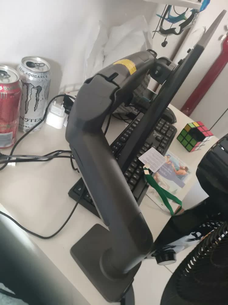 foto de Suporte Articulado Monitor Braço Pistão A Gas Nb F80 Setup Cor Cinza-escuro