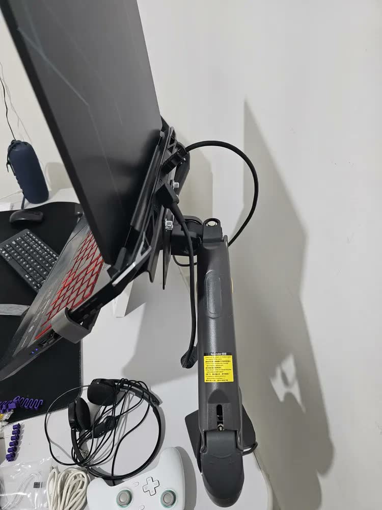 foto de Suporte Articulado Monitor Braço Pistão A Gas Nb F80 Setup Cor Cinza-escuro