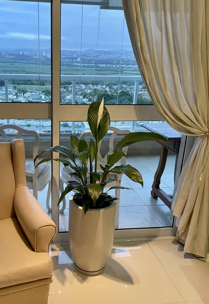 foto de Vaso Grande Polietileno Plantas Marmorizado Jardim Varanda