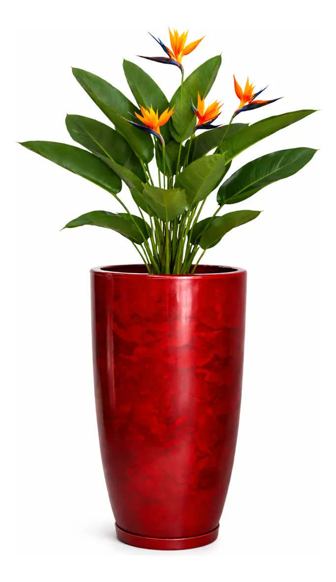 Vaso Grande Polietileno Plantas Marmorizado Jardim Varanda