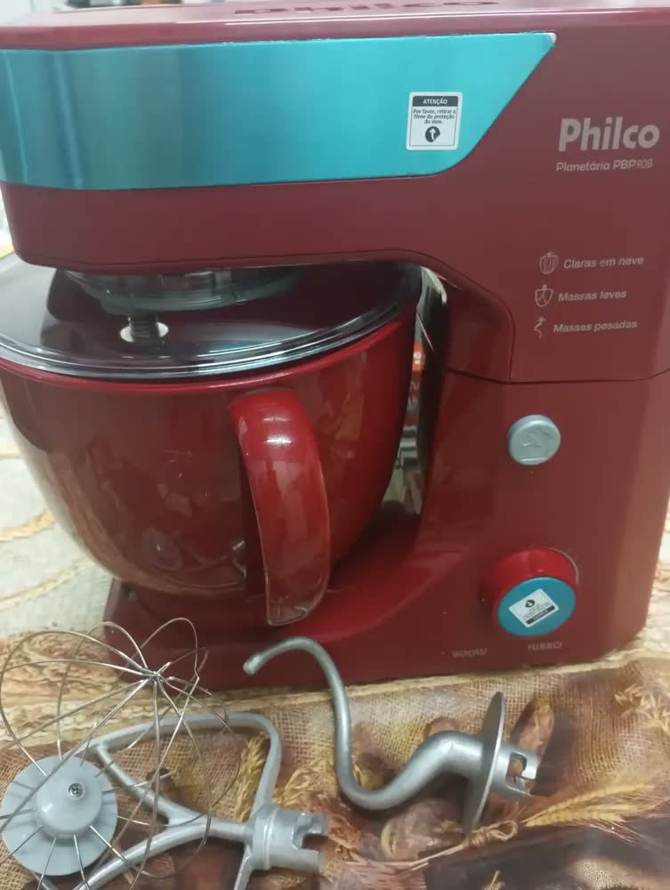 foto de Batedeira Planetária Philco Pbp90b Profissional Vermelho N/a