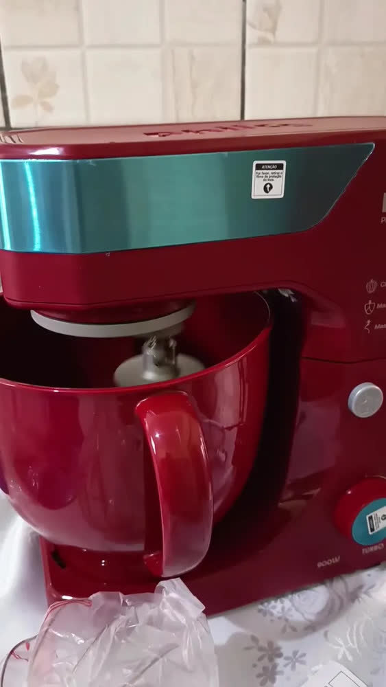 foto de Batedeira Planetária Philco Pbp90b Profissional Vermelho N/a