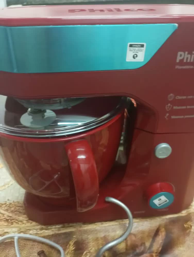 foto de Batedeira Planetária Philco Pbp90b Profissional Vermelho N/a