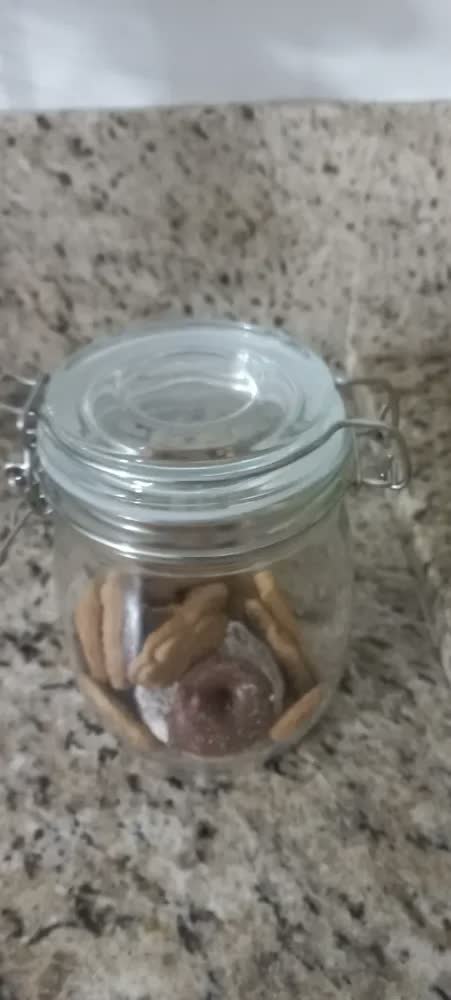 foto de Pote Hermético De Vidro Com Trava Inox 830 Ml -cor Trasparente Allplus