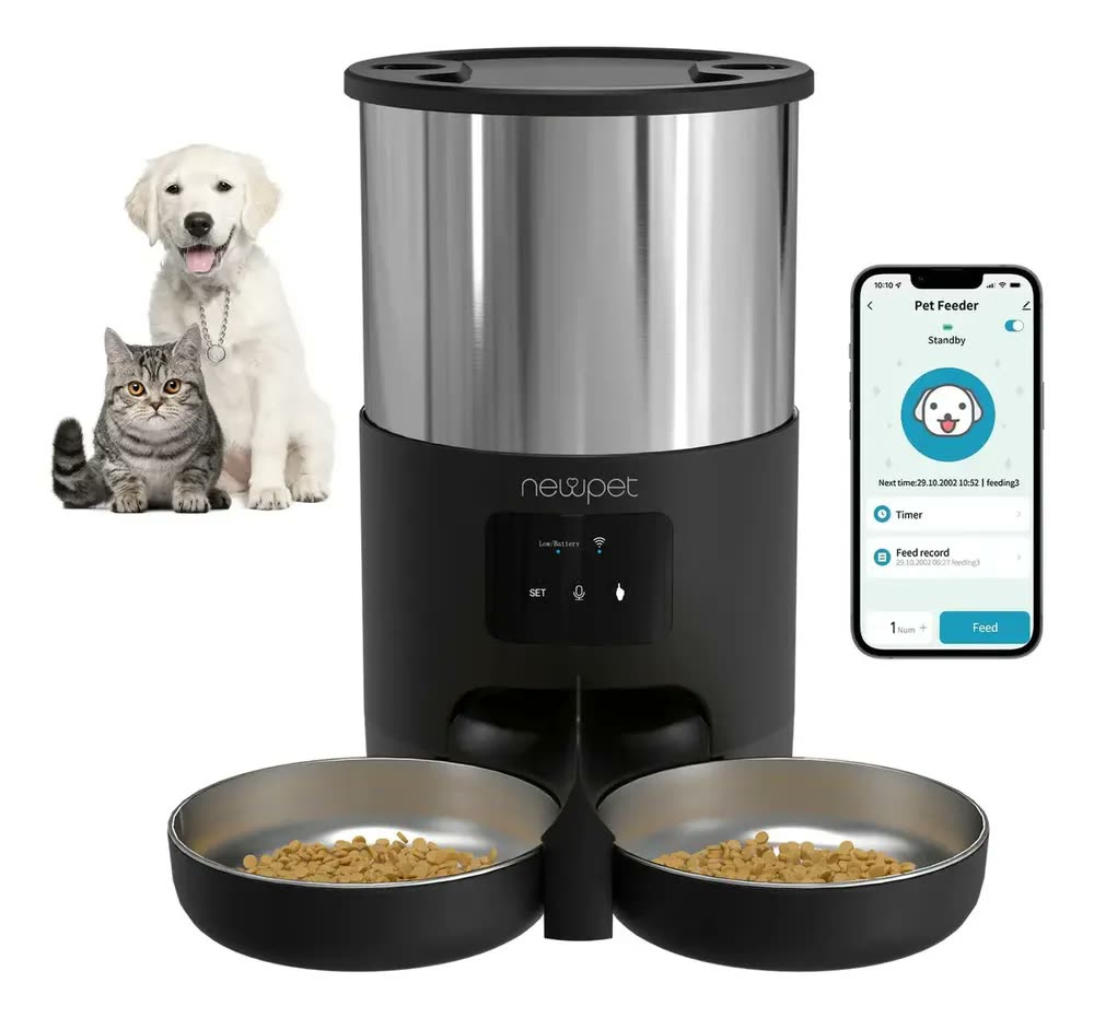 Comedouro WIFI Automático Newpet 5L Cães e Gatos TUYA APP