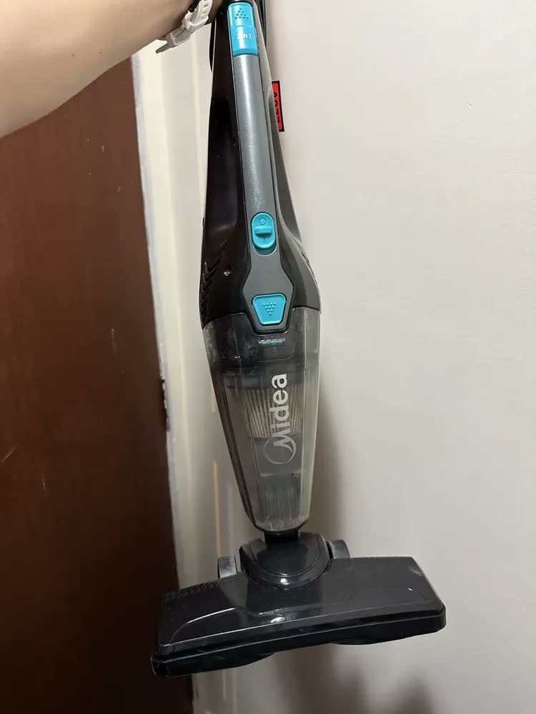 foto de Aspirador de Pó Vertical Midea, 1350W, 2 em 1, cabo de 5M, Preto e Azul