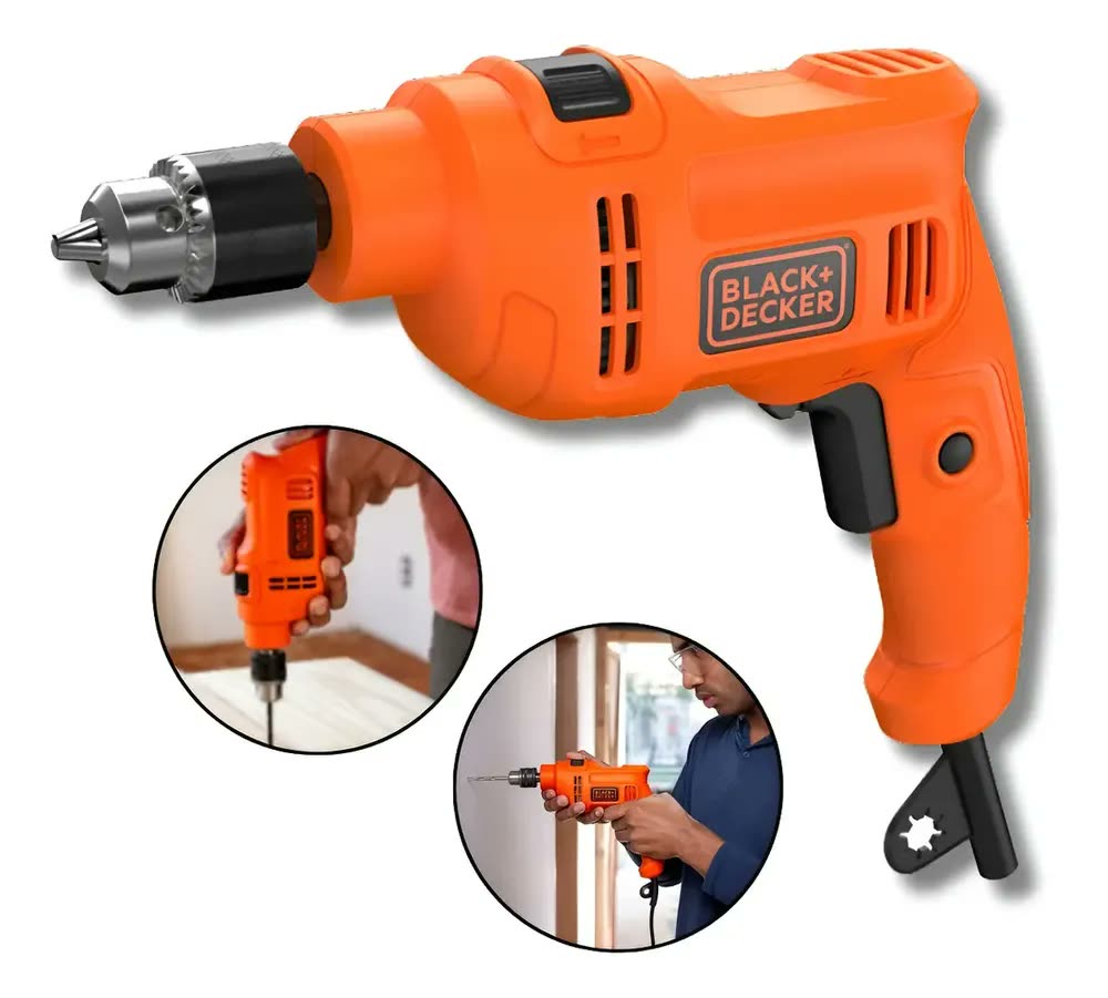 foto de Furadeira Impacto 10mm 450w Black Decker Bed710450 Laranja