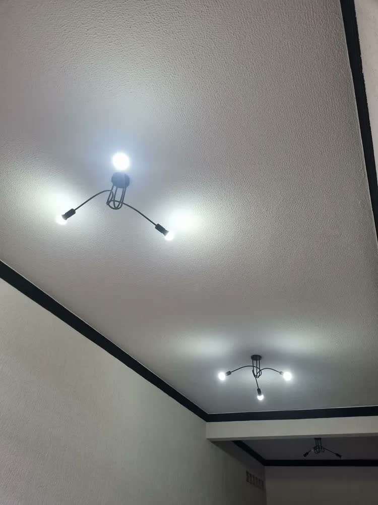 foto de Luminária Lustre Teto Moderno Quarto Jantar Sala 3 Lâmpadas