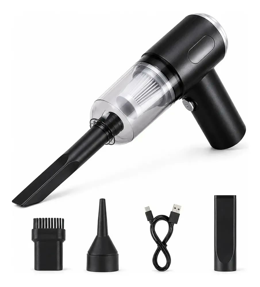 foto de Aspirador Portátil Vacuum Cleaner 3 em 1 120W USB Sopro Carro Preto