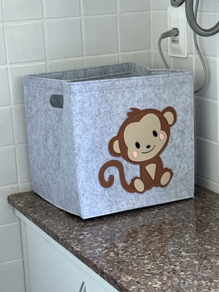 foto de Cesto Organizador Decorativo Caixa Brinquedo Roupa Multiuso