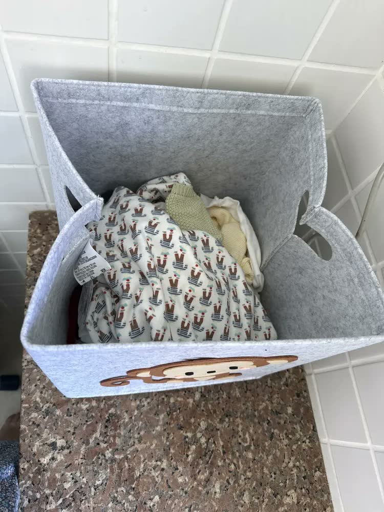 foto de Cesto Organizador Decorativo Caixa Brinquedo Roupa Multiuso