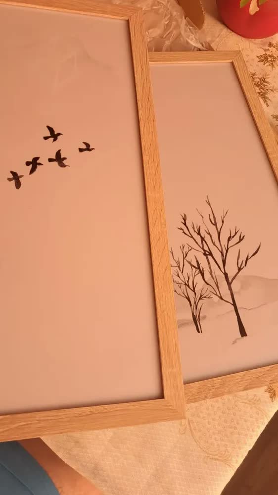 foto de Quadro Com Moldura Vidro Decorativo Sala Jantar Estar Quarto