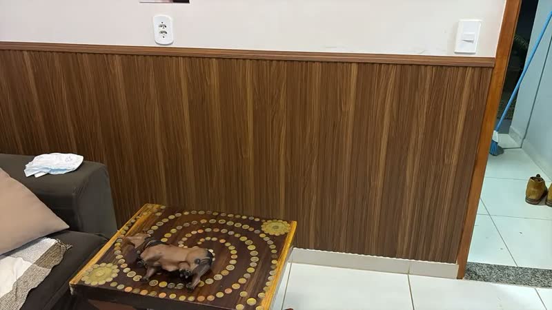 foto de Painel Ripado Modaza Wpc Imbuia 16,7 X 285 Cm