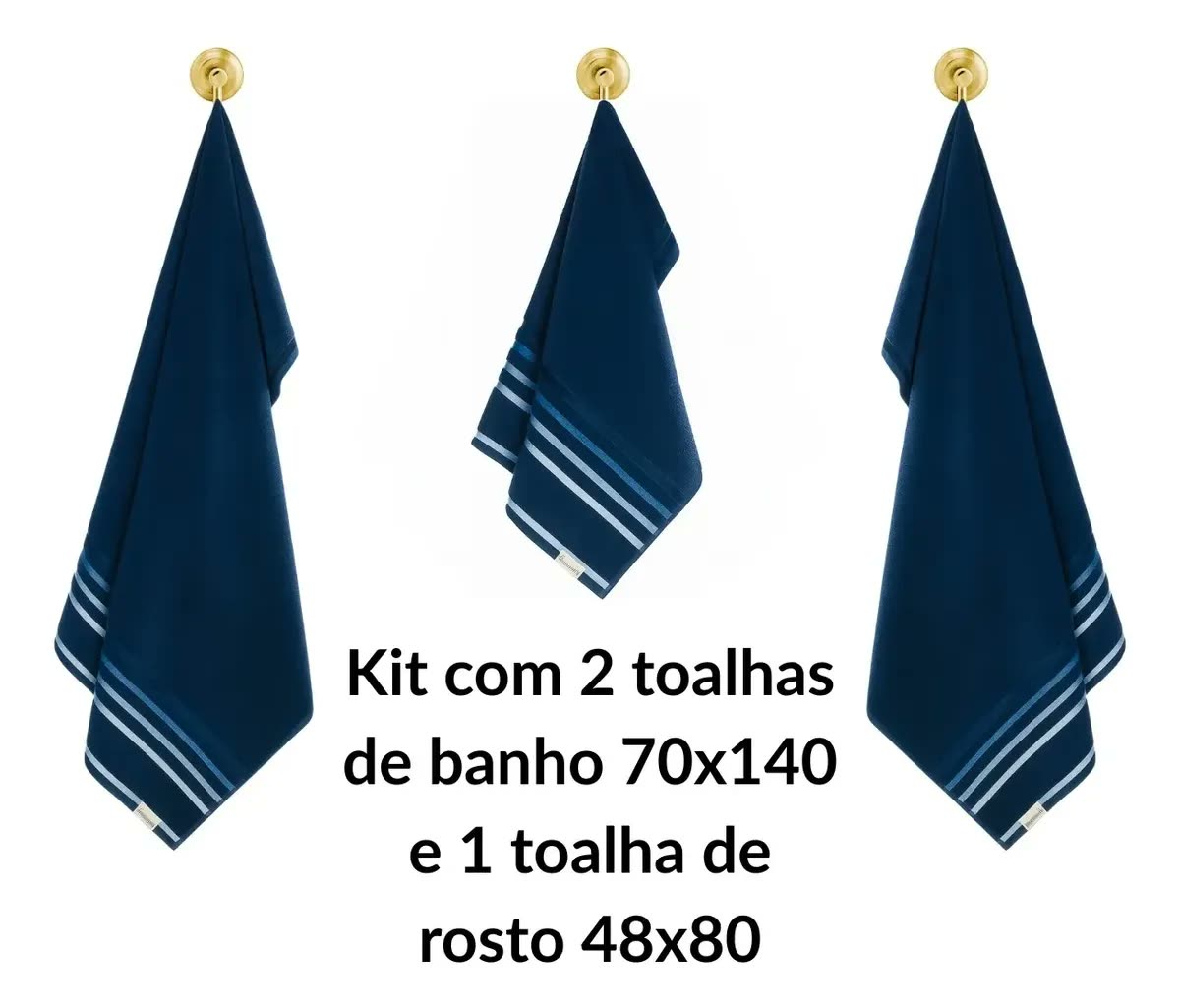foto de Kit 3 Peças Jogo De Toalhas Banho Gigante Karsten Lumina