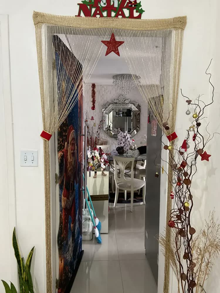 foto de Cortina De Porta Corda Luxo Brilho Reluzente S/ Varão 100x200 Decoração Brilhante Linear Sala Quarto Banheiro Cartizze Dourado