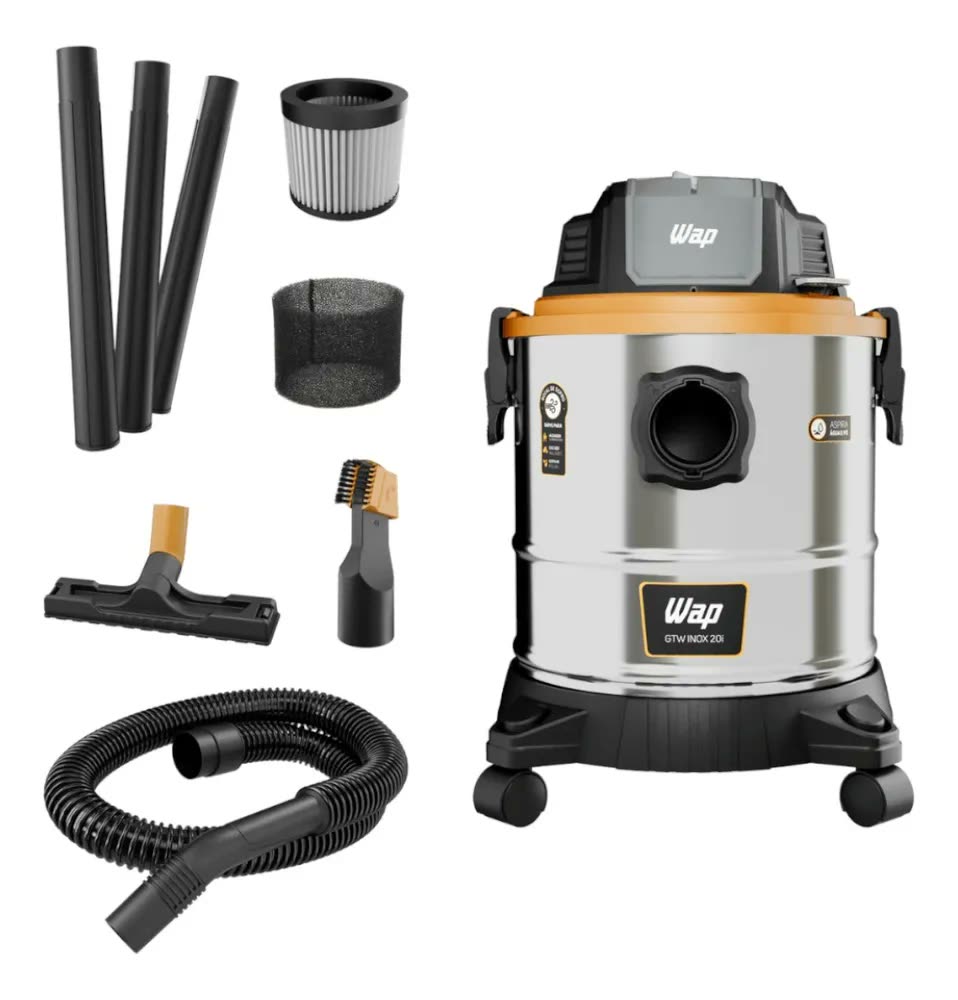 Aspirador De Pó E Líquido 1900w 20l - Gtw Inox 20i Wap
