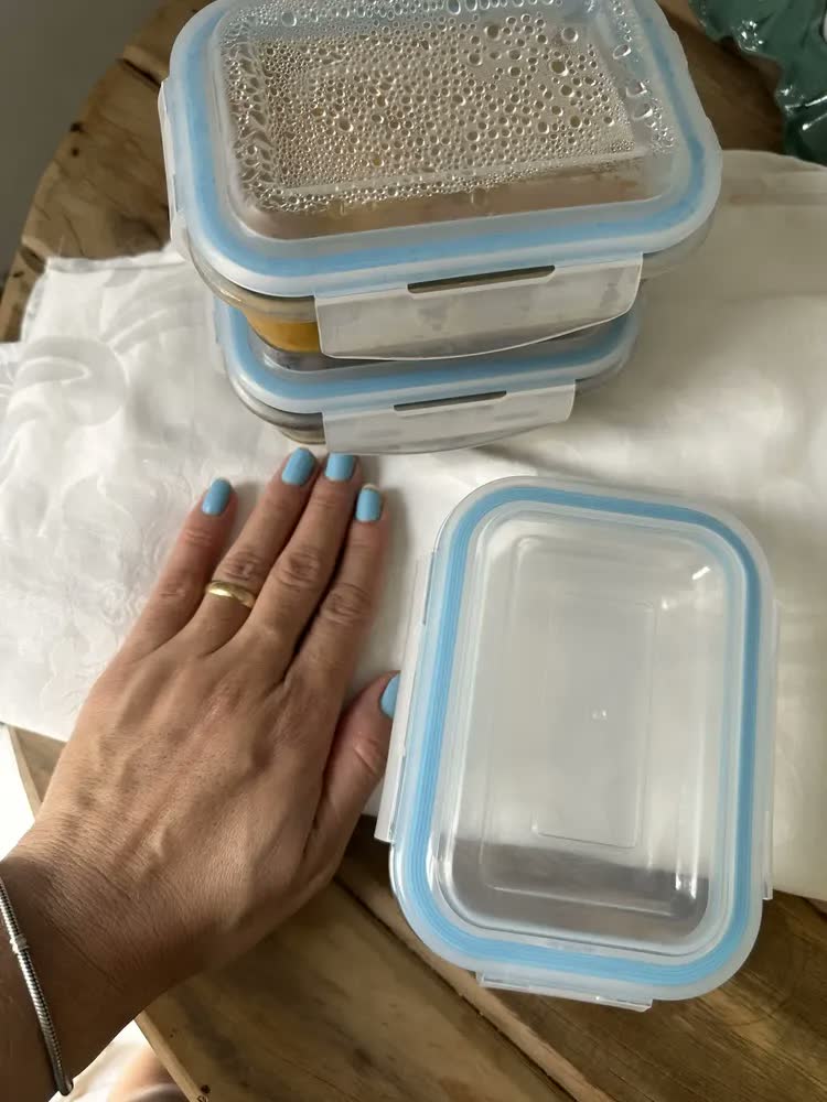 foto de Kit 12 Potes De Vidro Tampa Hermético Marmita Fit 370ml Cor Branco