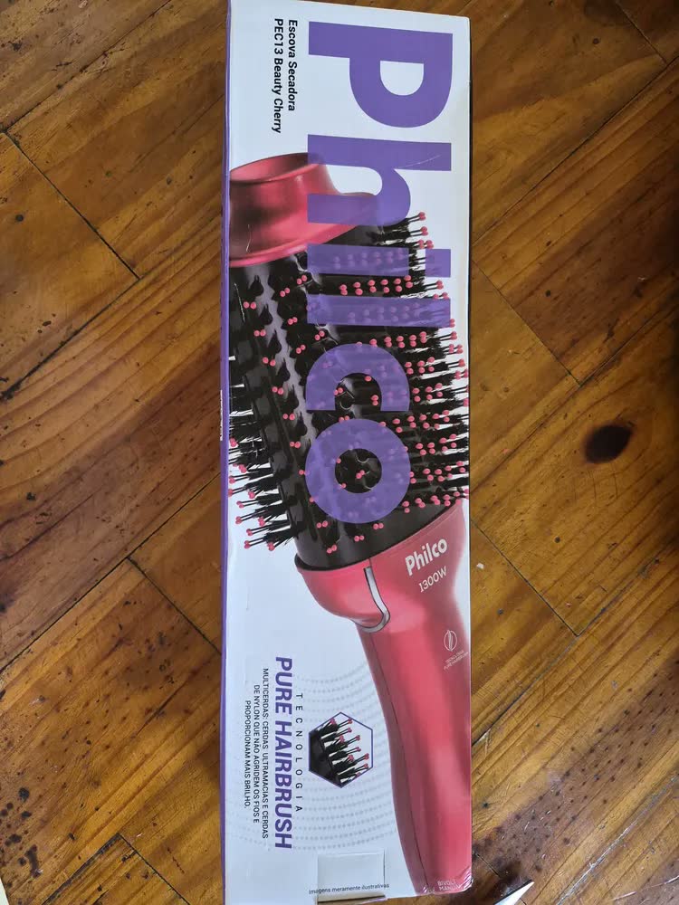 foto de Escova Alisadora Philco Pec13 4 Em 1 Bivolt 1300w Modeladora Cor Vermelho 127 220v